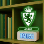 Miniatura de Reloj Despertador con Luz Escudo Zaragoza personalizado
