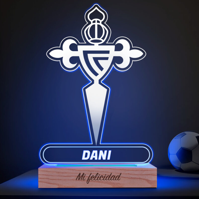 Lámpara Escudo Celta Vigo personalizada Lámpara Escudo Celta Vigo personalizada