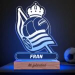 Lámpara Escudo Real Sociedad personalizada Miniatura de Lámpara Escudo Real Sociedad personalizada