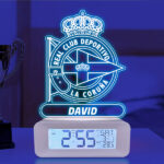 Reloj Despertador con Luz Escudo Coruña personalizado Miniatura de Reloj Despertador con Luz Escudo Coruña personalizado