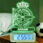 Miniatura de Reloj Despertador con Luz Escudo Coruña personalizado