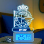 Miniatura de Reloj Despertador con Luz Escudo Coruña personalizado