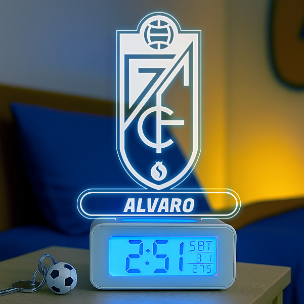Reloj Despertador con Luz Escudo Granada personalizado