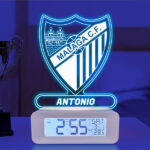 Miniatura de Reloj Despertador con Luz Escudo Málaga personalizado