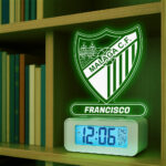 Miniatura de Reloj Despertador con Luz Escudo Málaga personalizado