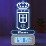 Reloj Despertador con Luz Escudo Oviedo personalizado Miniatura de Reloj Despertador con Luz Escudo Oviedo personalizado