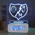 Miniatura de Reloj Despertador con Luz Escudo Rayo Vallecano personalizado