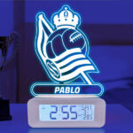 Reloj Despertador con Luz Escudo Real Sociedad personalizado Miniatura de Reloj Despertador con Luz Escudo Real Sociedad personalizado