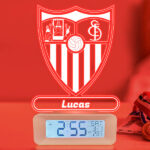 Reloj Despertador con Luz Escudo Sevilla personalizado Miniatura de Reloj Despertador con Luz Escudo Sevilla personalizado