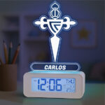 Miniatura de Reloj Despertador con Luz Escudo Celta Vigo personalizado