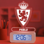 Miniatura de Reloj Despertador con Luz Escudo Zaragoza personalizado