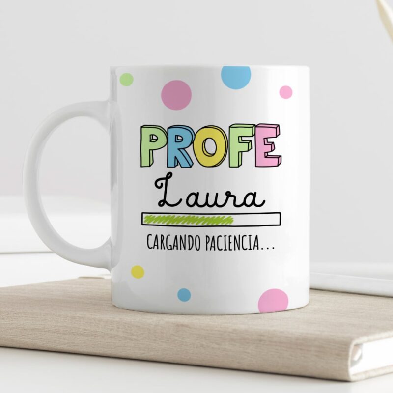 Taza Cargando Paciencia con Nombre personalizada Taza Cargando Paciencia con Nombre personalizada