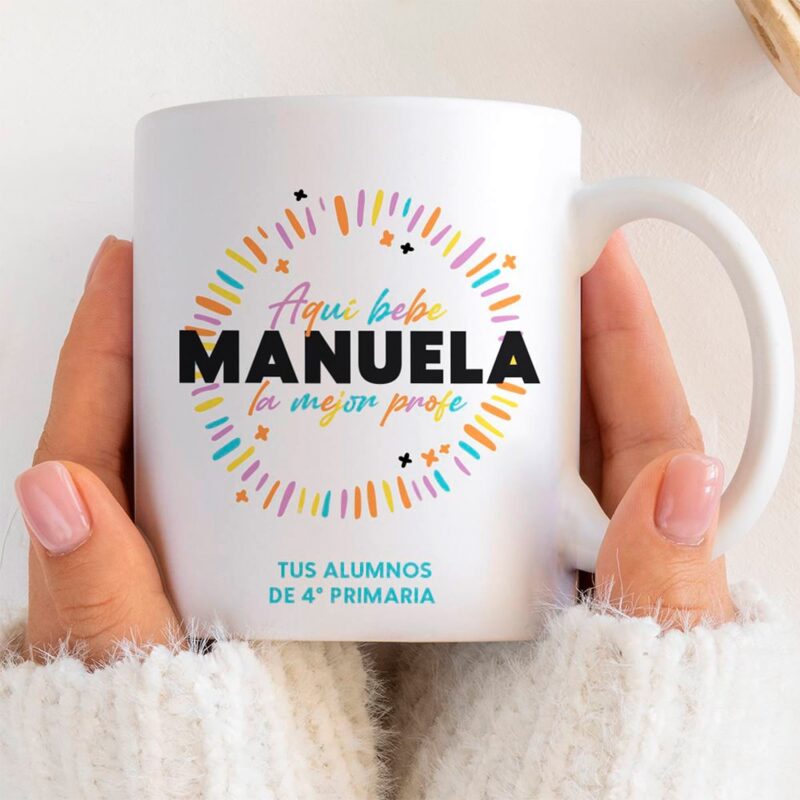 Taza Letras de Colores con Nombre y Texto personalizada Taza Letras de Colores con Nombre y Texto personalizada