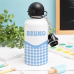 Botella Infantil Cuadros personalizada Miniatura de Botella Infantil Cuadros personalizada