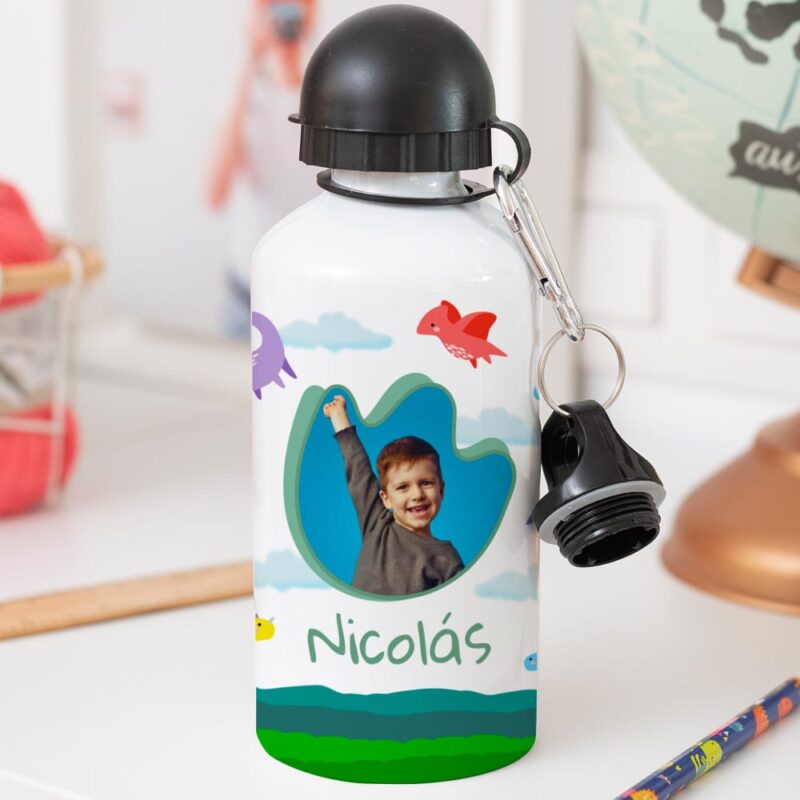 Botella Infantil Dinosaurios personalizada Botella Infantil Dinosaurios personalizada