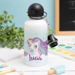 Miniatura de Botella Infantil Unicornios Coloridos personalizada