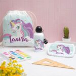 Miniatura de Botella Infantil Unicornios Coloridos personalizada