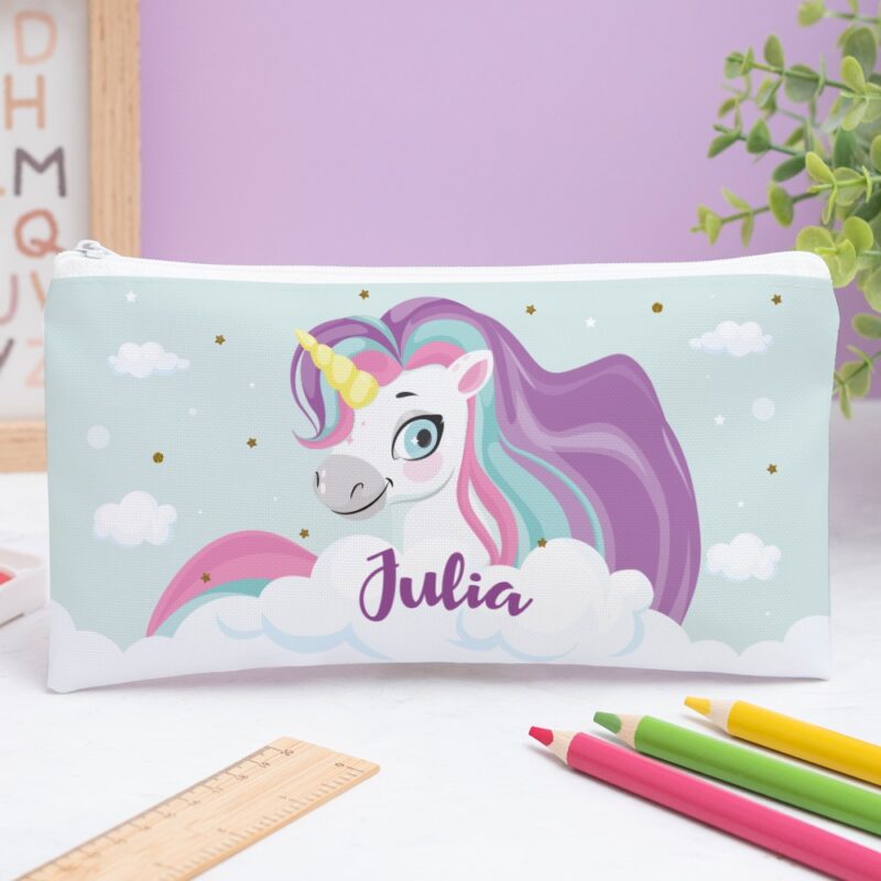 Estuche Infantil Unicornios Coloridos personalizado Estuche Infantil Unicornios Coloridos personalizado