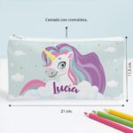 Miniatura de Estuche Infantil Unicornios Coloridos personalizado
