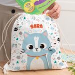 Mochila Saco Infantil Animales de Colores personalizada Miniatura de Mochila Saco Infantil Animales de Colores personalizada