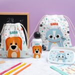 Miniatura de Taza Infantil Irrompible Animales de Colores con Nombre personalizada
