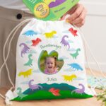 Mochila Saco Infantil Dinosaurios personalizada Miniatura de Mochila Saco Infantil Dinosaurios personalizada