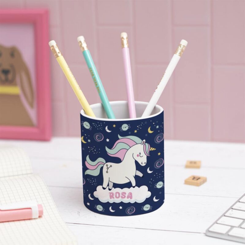 Portalápices Infantil Unicornios Coloridos personalizado Portalápices Infantil Unicornios Coloridos personalizado