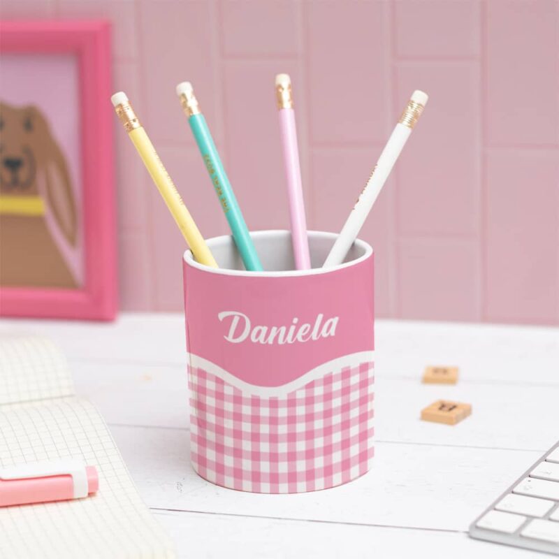 Portalápices Infantil Cuadros personalizado