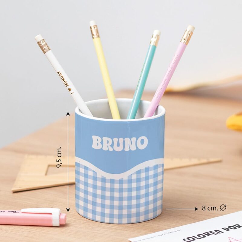 Portalápices Infantil Cuadros personalizado