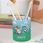 Portalápices Infantil Fútbol personalizado Miniatura de Portalápices Infantil Fútbol personalizado