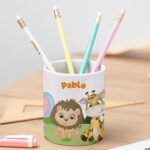 Portalápices Infantil Animales Selva personalizado Miniatura de Portalápices Infantil Animales Selva personalizado
