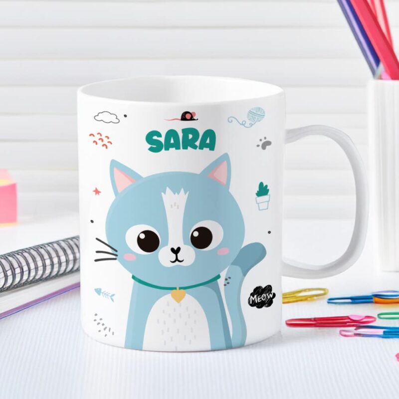 Taza Infantil Irrompible Animales de Colores con Nombre personalizada Taza Infantil Irrompible Animales de Colores con Nombre personalizada