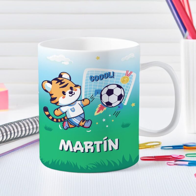 Taza Infantil Irrompible Fútbol con Nombre personalizada Taza Infantil Irrompible Fútbol con Nombre personalizada