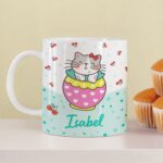 Miniatura de Taza Infantil Irrompible Gatitos con Nombre personalizada