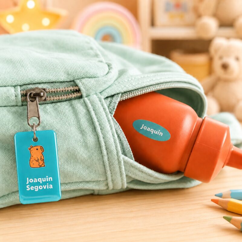 Pack de Etiquetas Adhesivas Infantiles para Ropa y Objetos con Nombre personalizadas