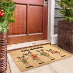 Miniatura de Felpudo Navidad Renos con Nombres y Texto personalizado