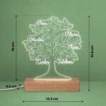 Miniatura de Lámpara Árbol de la Vida con Nombres personalizada