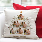 Cojín Árbol de Navidad con Fotos personalizado Miniatura de Cojín Árbol de Navidad con Fotos personalizado