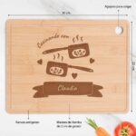 Miniatura de Tabla de Cortar Cocinando con Nombre personalizada