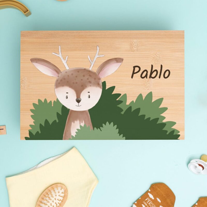 Caja de Recuerdos Infantil Animalitos con Nombre personalizada Caja de Recuerdos Infantil Animalitos con Nombre personalizada