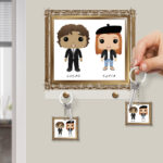 Colgador de Llaves Funkos Marco con Nombres personalizado Miniatura de Colgador de Llaves Funkos Marco con Nombres personalizado