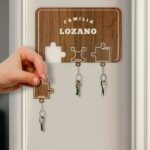 Colgador de Llaves Puzle con Texto personalizado Miniatura de Colgador de Llaves Puzle con Texto personalizado