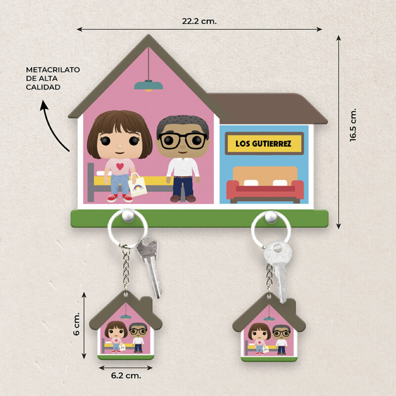 Colgador de Llaves Funkos con Texto personalizado
