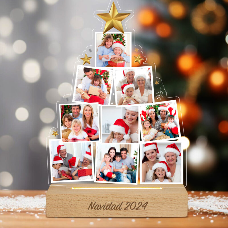 Lámpara Árbol de Navidad con Fotos personalizada