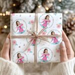 Papel de Regalo Infantil Princesas con Foto y Nombre personalizado Miniatura de Papel de Regalo Infantil Princesas con Foto y Nombre personalizado