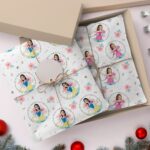 Miniatura de Papel de Regalo Infantil Princesas con Foto y Nombre personalizado