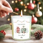 Vela Casas Nevadas con Textos personalizada Miniatura de Vela Casas Nevadas con Textos personalizada