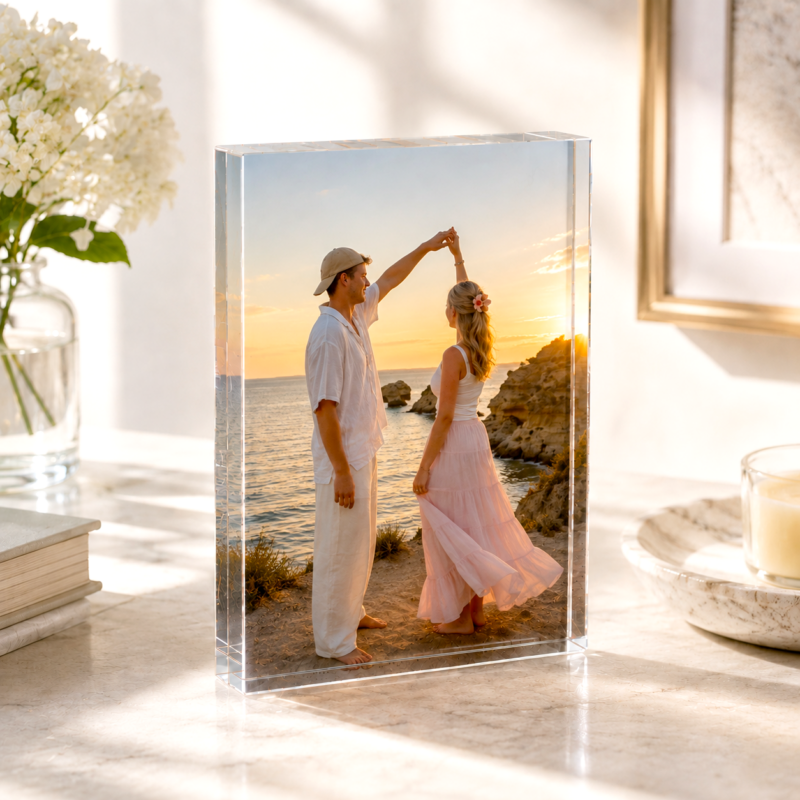 Placa Bloque Portafotos con foto personalizada Placa Bloque Portafotos con foto personalizada