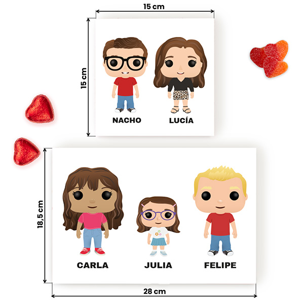Caja de Dulces Funkos con Nombres personalizada