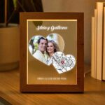 Lámpara Corazones con Mapa del Amor y Fotos personalizada Miniatura de Lámpara Corazones con Mapa del Amor y Fotos personalizada
